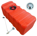 Fuel tank 43 L with universal fuel sender and fuel gauge - "Gauge-Line" white - for petrol &amp; diesel - 33 - 140 liters