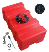 Kraftstofftank HDPE rot, Füllstandsanzeige Gauge-Line schwarz, Chemiebeständig für Benzin und Diesel - 33 - 84 Liter