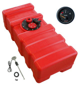 Fuel tank HDPE red, level indicator Gauge-Line black, chemical-resistant for petrol and diesel - 33 - 84 liters