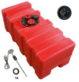 Kraftstofftank HDPE rot, Füllstandsanzeige Gauge-Line schwarz, Chemiebeständig für Benzin und Diesel - 33 - 84 Liter