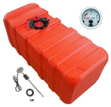 Kraftstofftank orange Füllstandsanzeige (Gauge-Line, Tauchrohrgeber) aus HDPE für Benzin und Diesel - 84 - 140 Liter