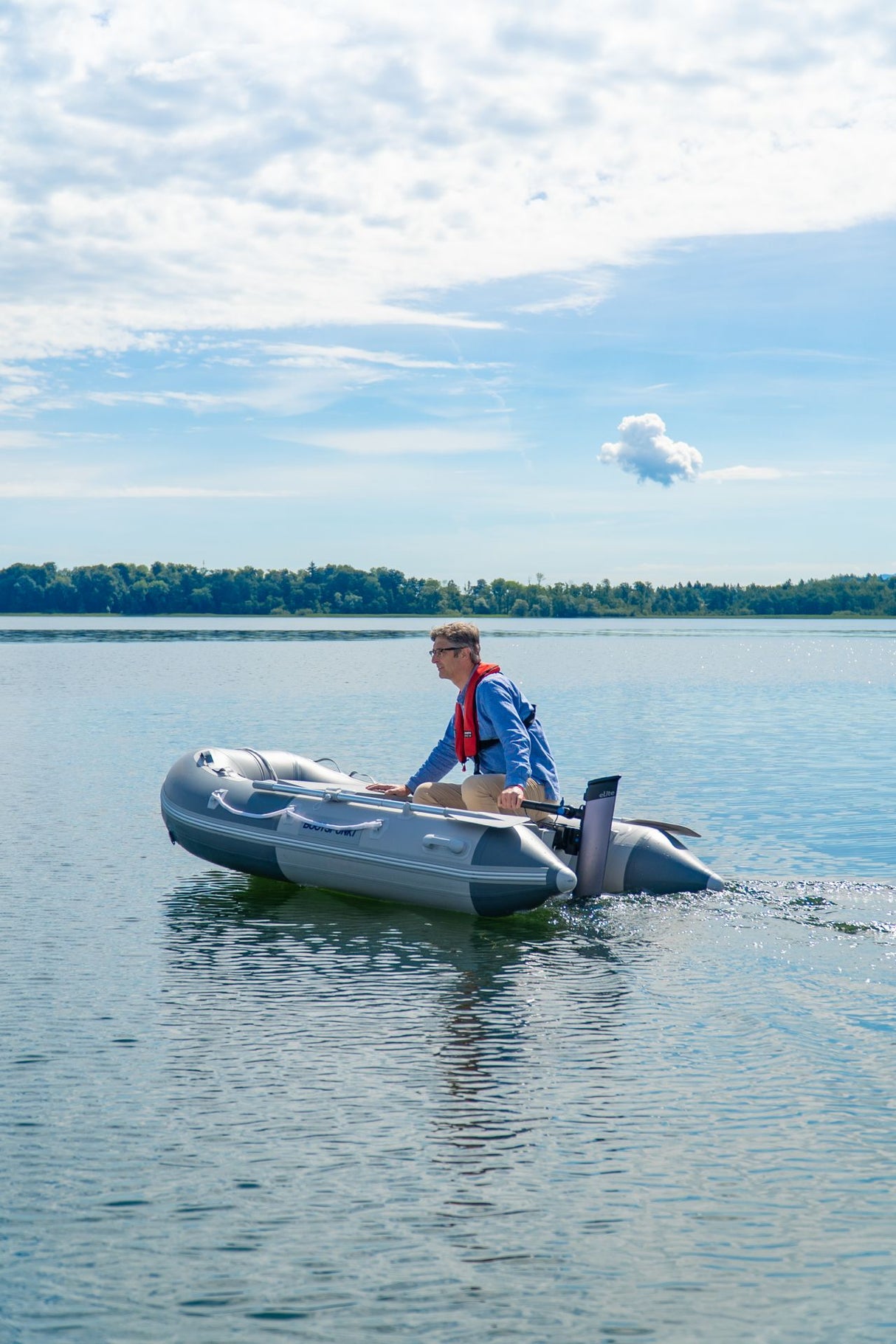 Komplettset Schlauchboot 2,50m mit ePropulsion eLite Elektromotor und 25l wasserdichtem Packsack