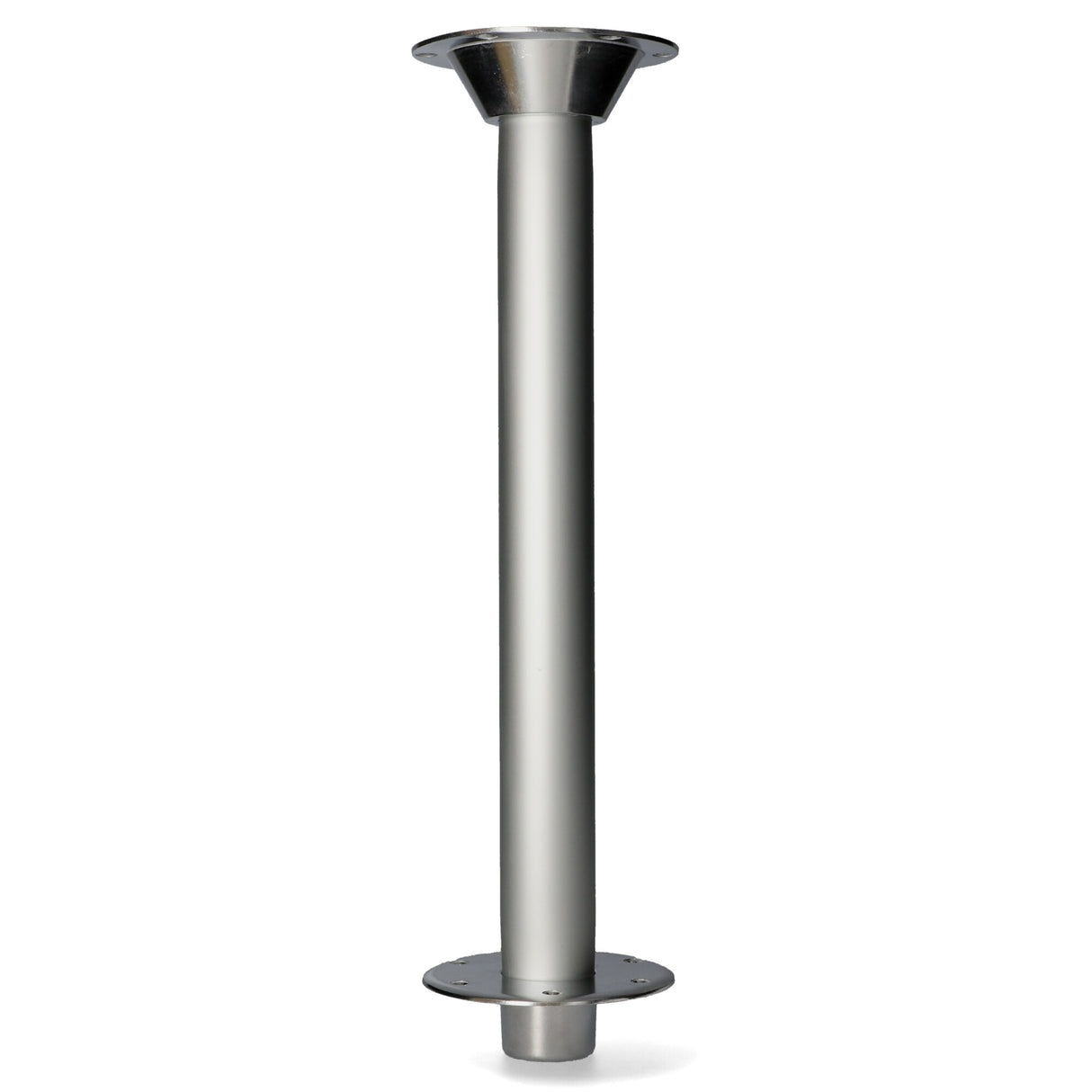 Tischträgerkomplettset - Aluminium eloxiert, Tischrohre 60 mm Durchmesser, vielfältige Ausführungen verfügbar - 60 - 80 cm (Optional mit Abdeckstopfen)