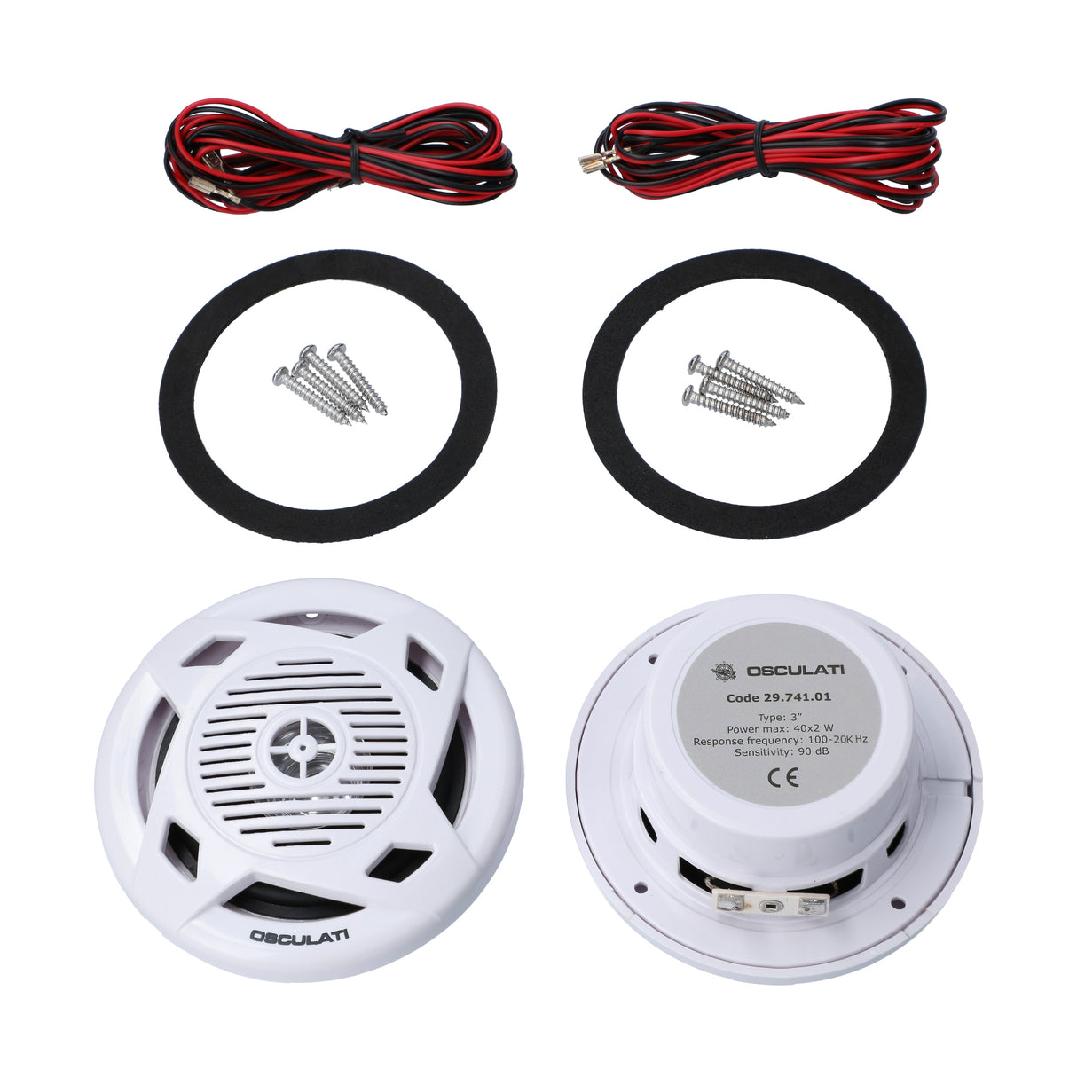 Spritzwasserresistente 3" Lautsprecher 40 Watt