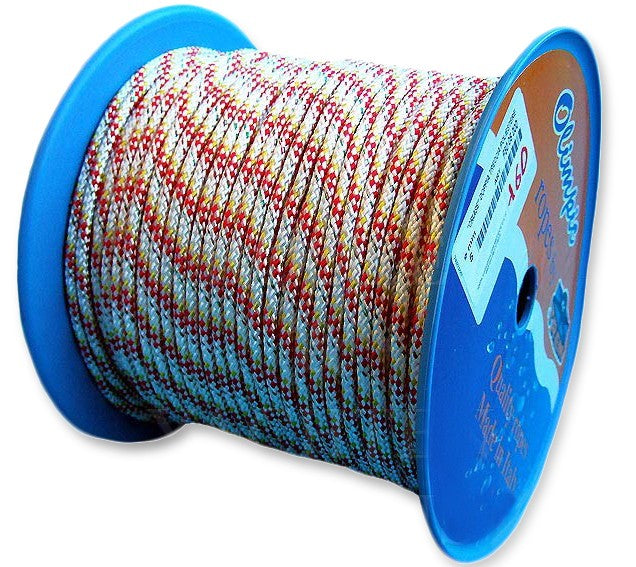 Polyesterleine 5mm UV-beständig reißfest, Leine, hochfest langlebig rot-gelb