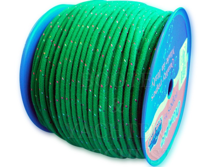 Polyesterleine Segeltau 6mm Grün, Hochfeste Witterungsbeständige Reißfeste Segelschnur, Langlebig UV-Beständig