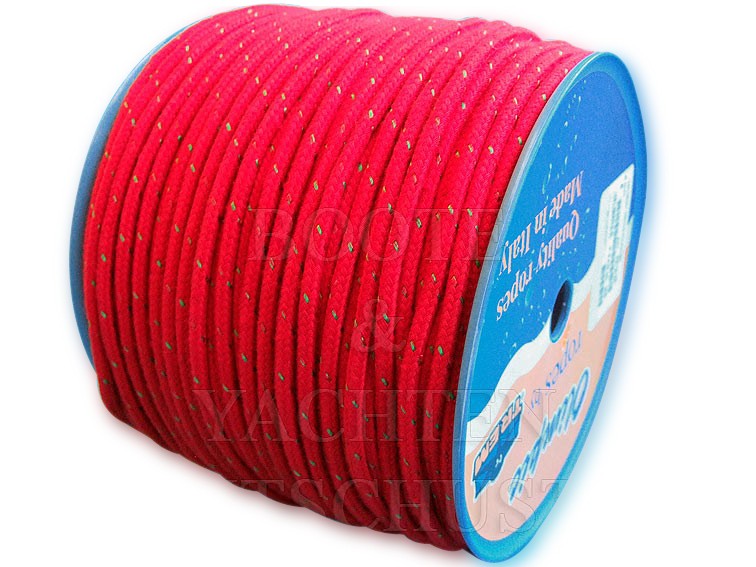 6mm Polyesterleine Hochfest Rot, Reißfeste Segelschot, UV- und Wetterbeständig