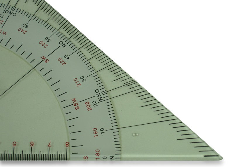 Course triangle geometry set 33.5cm, double scale with handle, precision tool