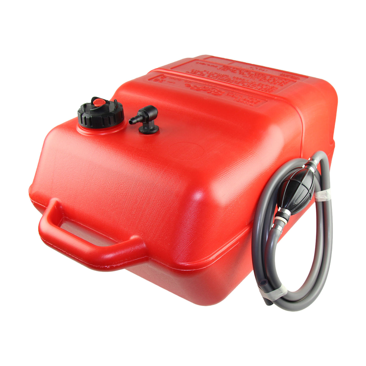 Red fuel tank, ISO-certified, high-quality chemical resistance for petrol and diesel -