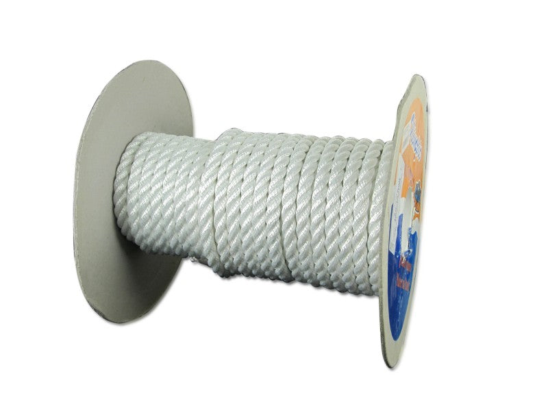 Polyesterleine Seil 14mm Weiß, Hochfeste Bootsleine, UV-Beständig und Witterungsresistent