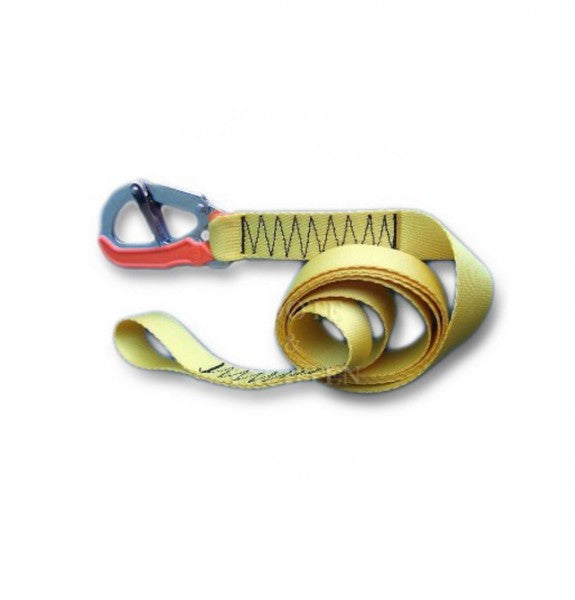 Sorgleine für Lifebelt 190 cm, Sicherheitsleine, 1500 kg Bruchfestigkeit, Nirosta Sicherheits-Karabinerhaken