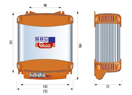 Quick Batterieladegerät 100 DR IUoU 3-Stufen-Ladetechnik, Ladegerät für Nautik und Industrie, verpolungssicher mit 2 Ausgängen
