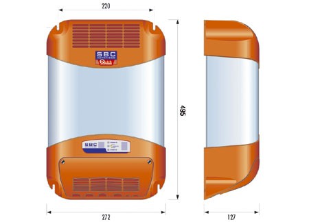Quick Batterieladegerät 1950, 3-stufiges IUoU Switch-Mode Ladegerät, kompakt & temperaturstabil