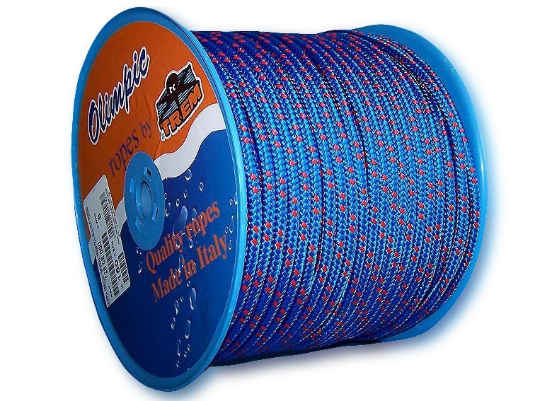 Polypropylene rope 1m, 8mm blue, buoyant, UV-resistant, high-strength rope, rot-resistant