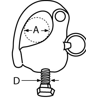 Edelstahl Schnappschäkel 10 mm, hochfester Schnellverschluss, rostfreier Sicherheitsverschluss