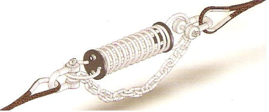 Ruckdämpfer Edelstahl hochglanzpoliert 270 mm, Federdämpfer, langlebig und rostfrei - 270 - 360 mm