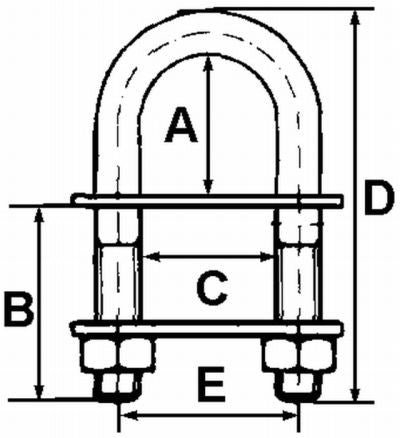 Rüsteisen Edelstahl hochglanzpoliert, Befestigungsschiene, mit rücklaufendem Setzbord, Durchmesser 8 mm
