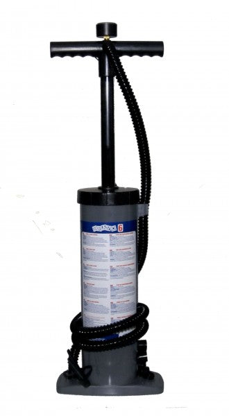 Handluftpumpe Bravo Doppelhub Stabile Kunststoffkonstruktion, Pumpenzubehör, Inklusive Manometer und Adaptersatz