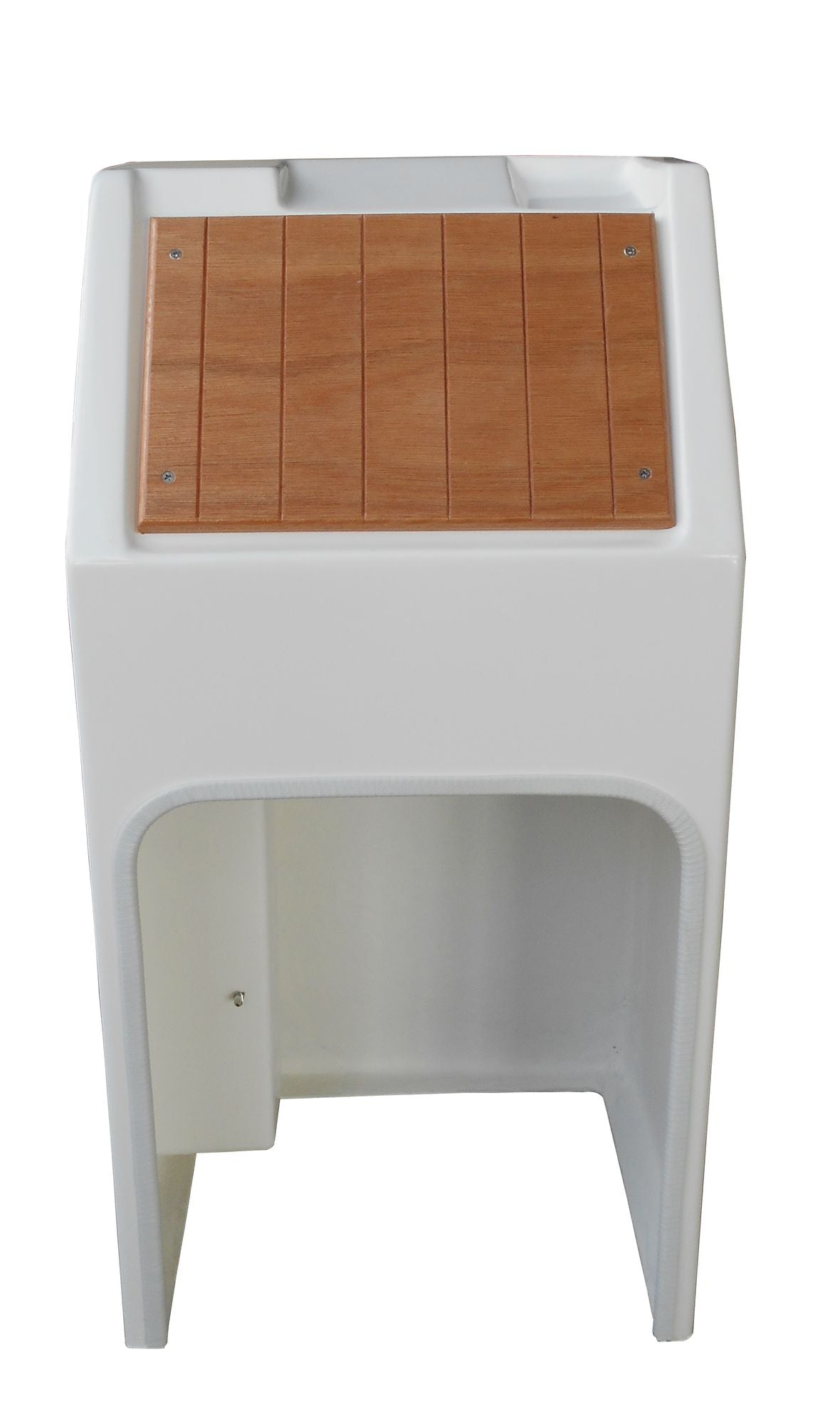 Steering console GRP wood 73x37x36 cm, control panel, including storage box for fire extinguisher