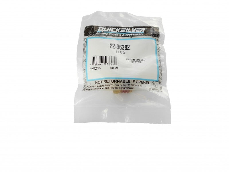 Quicksilver Wasserablassstopfen Messing, Gewinde 1/4"-18, Ersatzteilnummer 22-36382