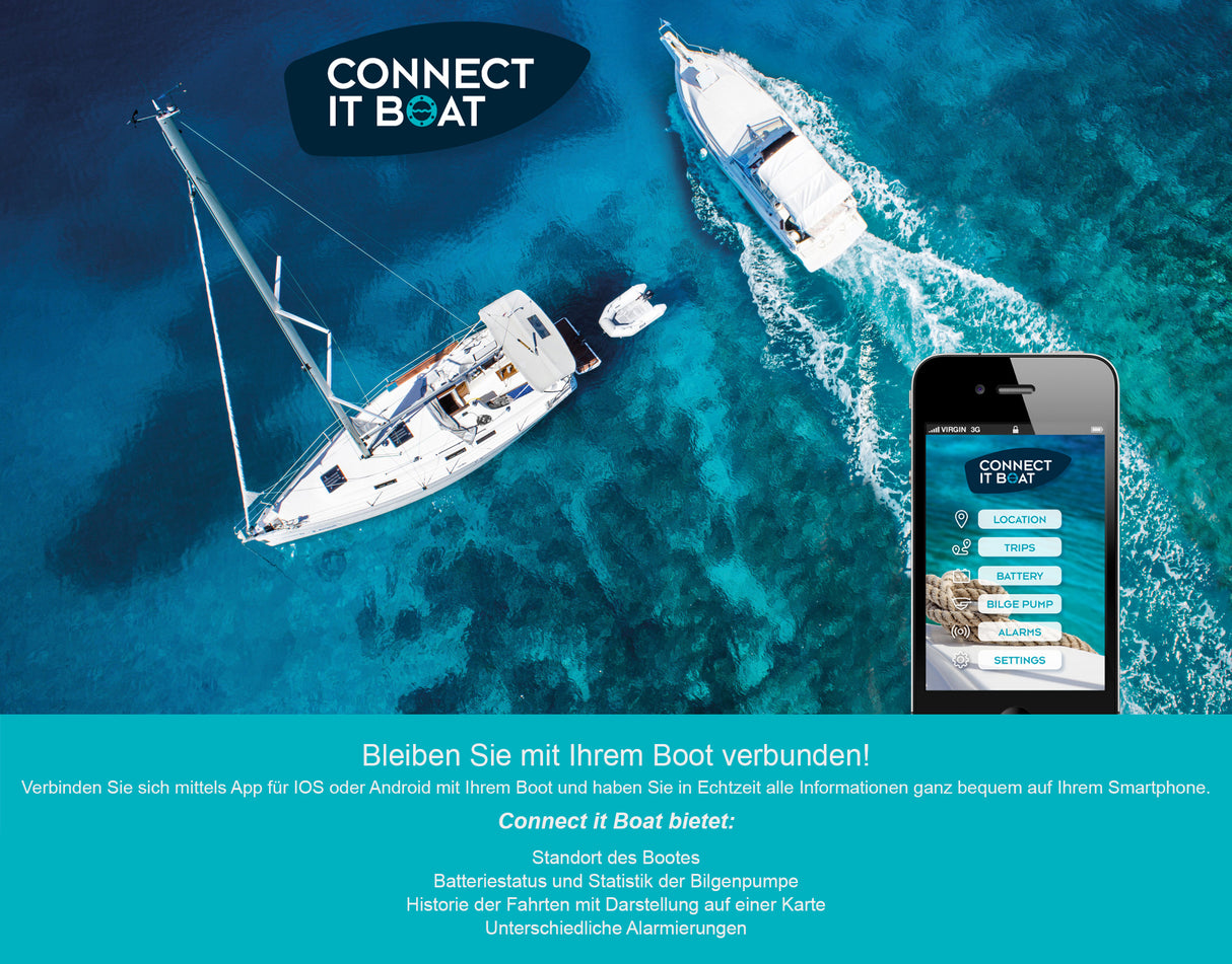 Connect it Boat Remote Monitoring Real-time Tracking, Boat Monitoring System, including GPS module and app integration