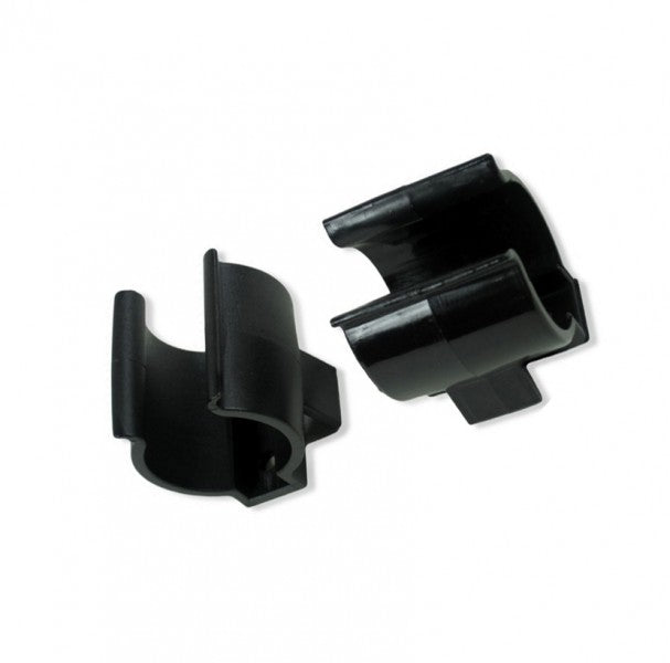 Clipse Nylon Schwarz Bootshakenhalter flexibel, Paddelhalterung, für 25 - 30 mm Durchmesser, inkl. Schrauben, 1 Paar