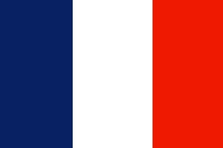 Nautische Flagge Frankreich Polyester 20 x 30 cm, Bootsfahne, robust und UV-beständig