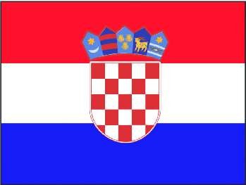Nautische Flagge Kroatien Polyester, Schwere Ausführung 30 x 45 cm, Robust und UV-beständig