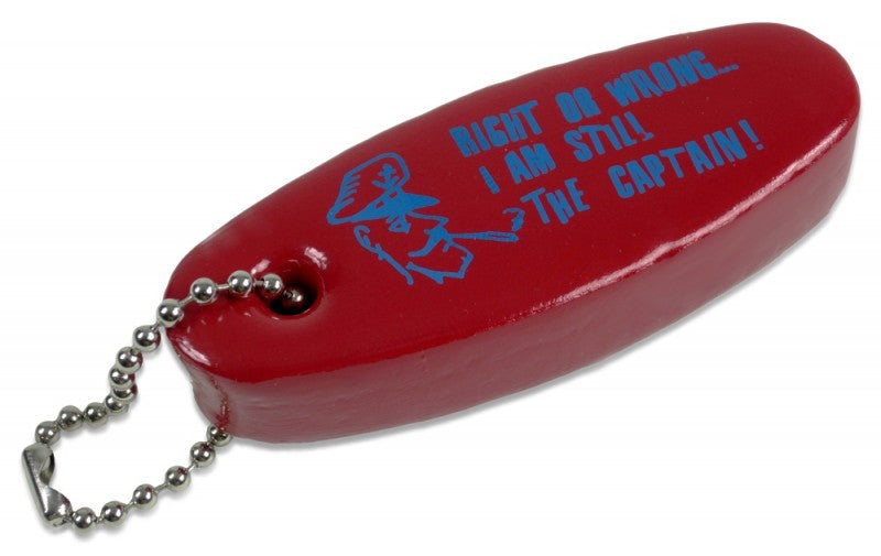 Schlüsselanhänger "Captain" Gelb schwimmend, Schlüssel-Bojensystem, Auftrieb 20 g - rot, weiß, gelb, blau