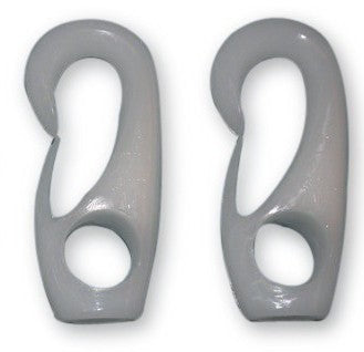 Spezial Nylonhaken Weiß, Haken für 10mm Gummiseil, 2 Stück