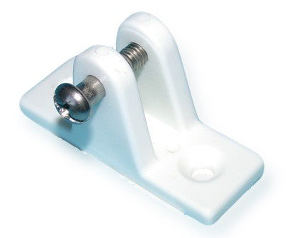 Halterung Kunststoff Weiß seitliche Schraube, Bimini Halterung, Länge 63 mm