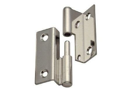 Hinge Offset Square S stainless steel, highly polished, furniture hinge, version A