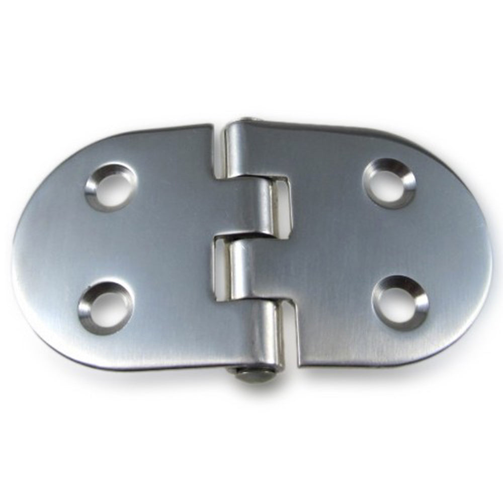 Hinge stainless steel 39 x 68 mm high-gloss polished, door hinge, reverse pin design
