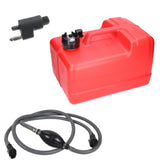 Johnson Kraftstofftank 11,3 Liter mit Füllstandsanzeige, Treibstoffbehälter für Außenborder, inkl. Anschluss-Adapter - (Optional mit Schlauch)