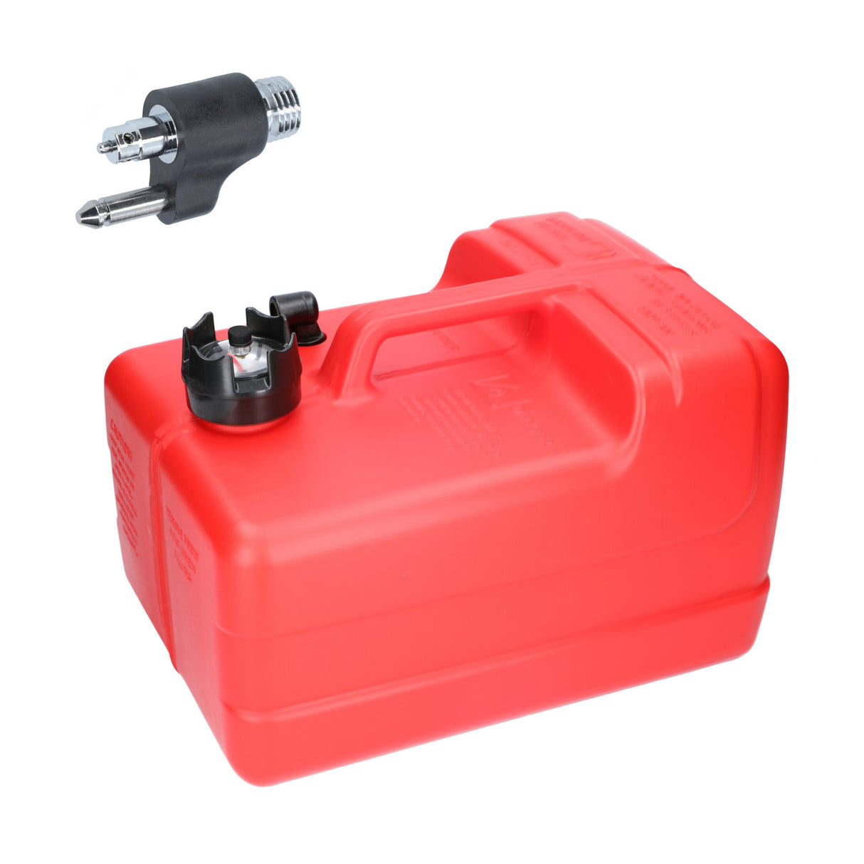 Yamaha Kraftstofftank 11,3 Liter mit Füllstandsanzeige, Benzintank, inkl. Anschluss-Adapter für Außenborder - (Optional mit Schlauch)