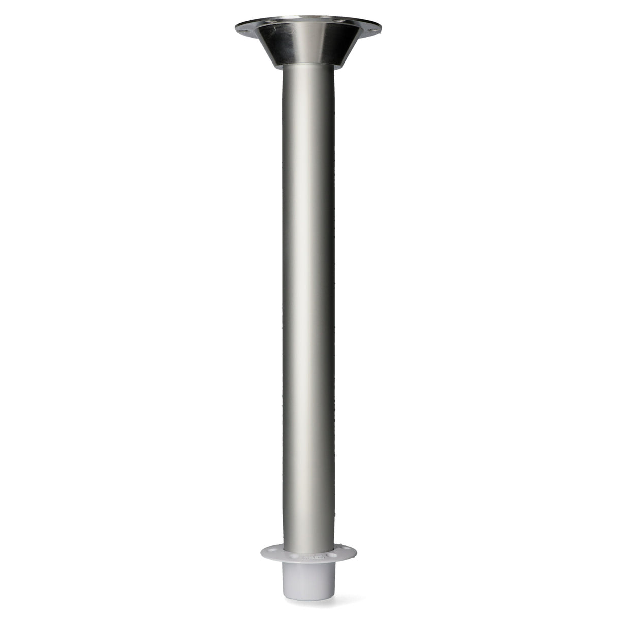 Tischträgerkomplettset - Aluminium eloxiert, Tischrohre 60 mm Durchmesser, vielfältige Ausführungen verfügbar - 60 - 80 cm (Optional mit Abdeckstopfen)