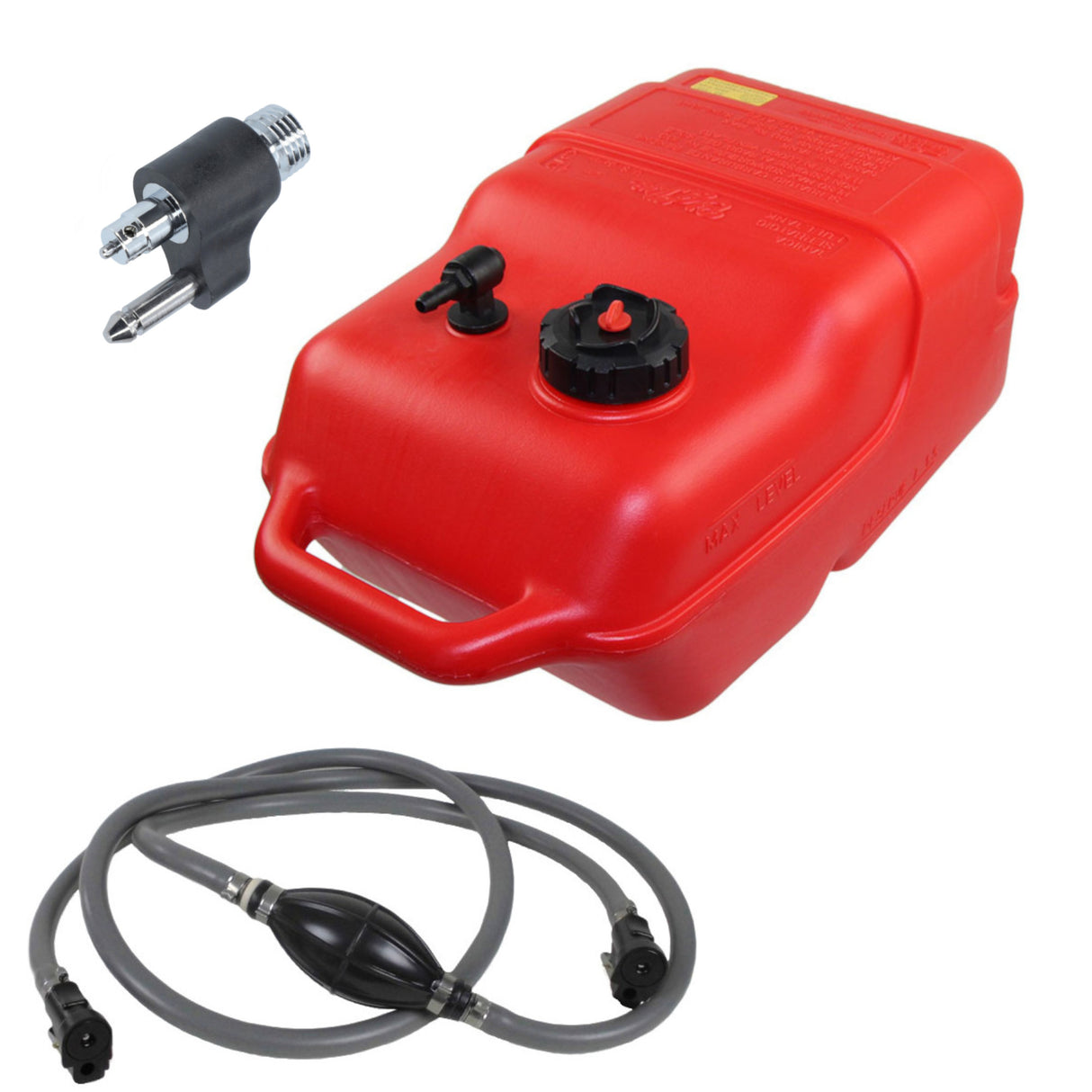 Kraftstofftank Big Joe 12 Liter für Yamaha Außenborder, hochwertiger Kraftstoffbehälter, inklusive Anschluss-Adapter - (Optional mit Schlauch)