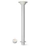 Tischträgerkomplettset - Aluminium eloxiert, Tischrohre 60 mm Durchmesser, vielfältige Ausführungen verfügbar - 60 - 80 cm (Optional mit Abdeckstopfen)