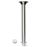 Tischträgerkomplettset - Aluminium eloxiert, Tischrohre 60 mm Durchmesser, vielfältige Ausführungen verfügbar - 60 - 80 cm (Optional mit Abdeckstopfen)