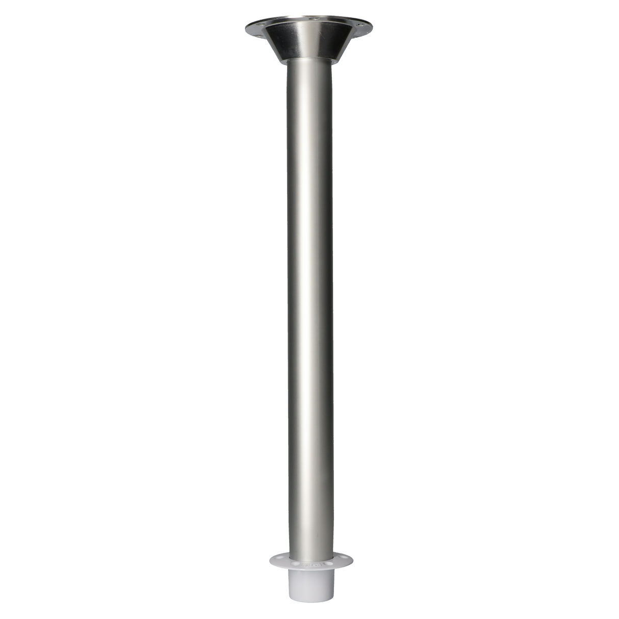 Tischträgerkomplettset - Aluminium eloxiert, Tischrohre 60 mm Durchmesser, vielfältige Ausführungen verfügbar - 60 - 80 cm (Optional mit Abdeckstopfen)