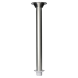 Tischträgerkomplettset - Aluminium eloxiert, Tischrohre 60 mm Durchmesser, vielfältige Ausführungen verfügbar - 60 - 80 cm (Optional mit Abdeckstopfen)