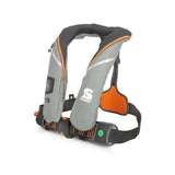 SECUMAR SURVIVAL 220 Rettungsweste 150N, automatisch aufblasbar, mit Harness & Textil-D-Ring, Winglet-Schwimmkörper, Schrittgurt, Spraycap, für Erwachsene ab 50 kg, grau