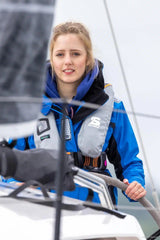 SECUMAR SURVIVAL 220 Rettungsweste 150N, automatisch aufblasbar, mit Harness & Textil-D-Ring, Winglet-Schwimmkörper, Schrittgurt, Spraycap, für Erwachsene ab 50 kg, grau