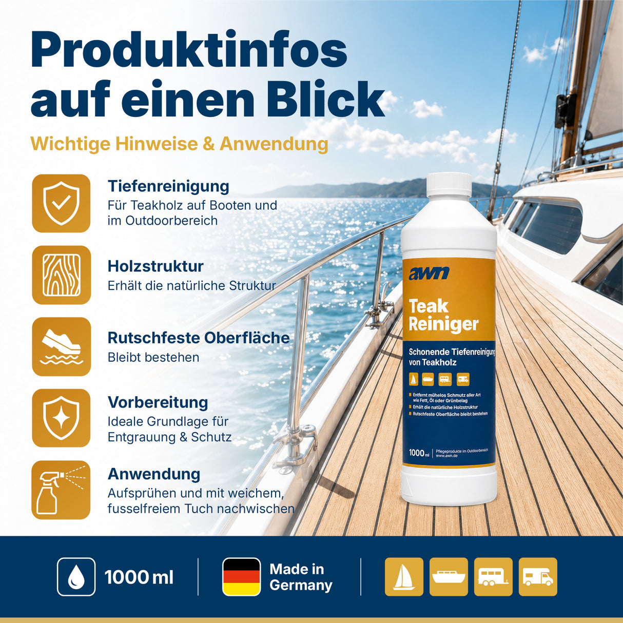 awn Teak Reiniger, 1 Liter