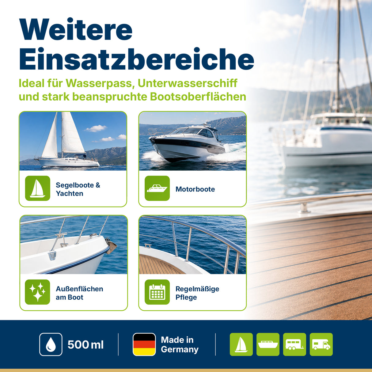 awn Algen- & Muschelentferner, für Unterwasserschiff, Wasserpass und Antrieb, 500 ml