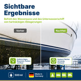 awn Algen- & Muschelentferner, für Unterwasserschiff, Wasserpass und Antrieb, 500 ml