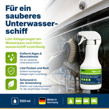 awn Algen- & Muschelentferner, für Unterwasserschiff, Wasserpass und Antrieb, 500 ml