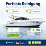 awn Algen- & Muschelentferner, für Unterwasserschiff, Wasserpass und Antrieb, 500 ml
