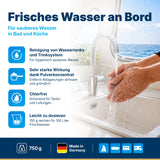 awn Frischwassertank Reiniger, chlorfreie Reinigung für Tanks und Leitungen mit aktivem Sauerstoff, 750 g