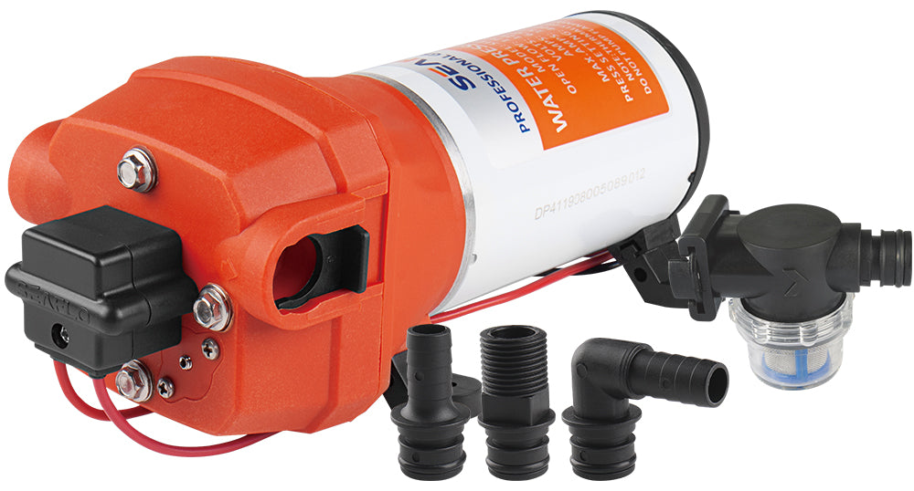 SEAFLO® Druckwasserpumpe 17 l/min 12/24 V, 4-Kammer-Membranpumpe, hohe Effizienz und Langlebigkeit - (Optional mit 12/24 V)
